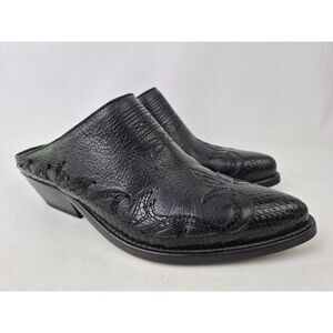 Golden Goose Women's Santiago Western Black Mule Slip On Booties Size 38